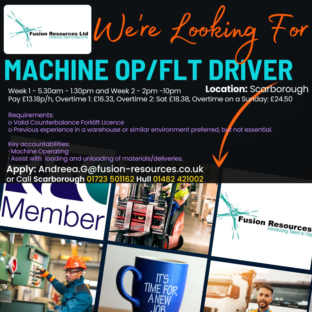 Machine Operator/FLT Driver