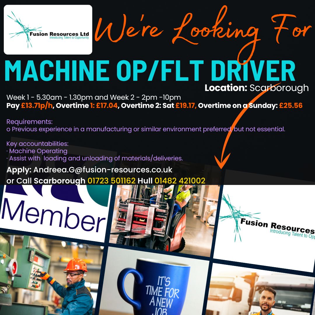 Machine Operator / FLT Driver